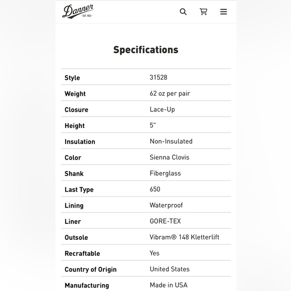 Danner Men’s Leather Mountain Light Cascade Clovis Waterproof Boots Size 10.5 - Picture 10 of 10
